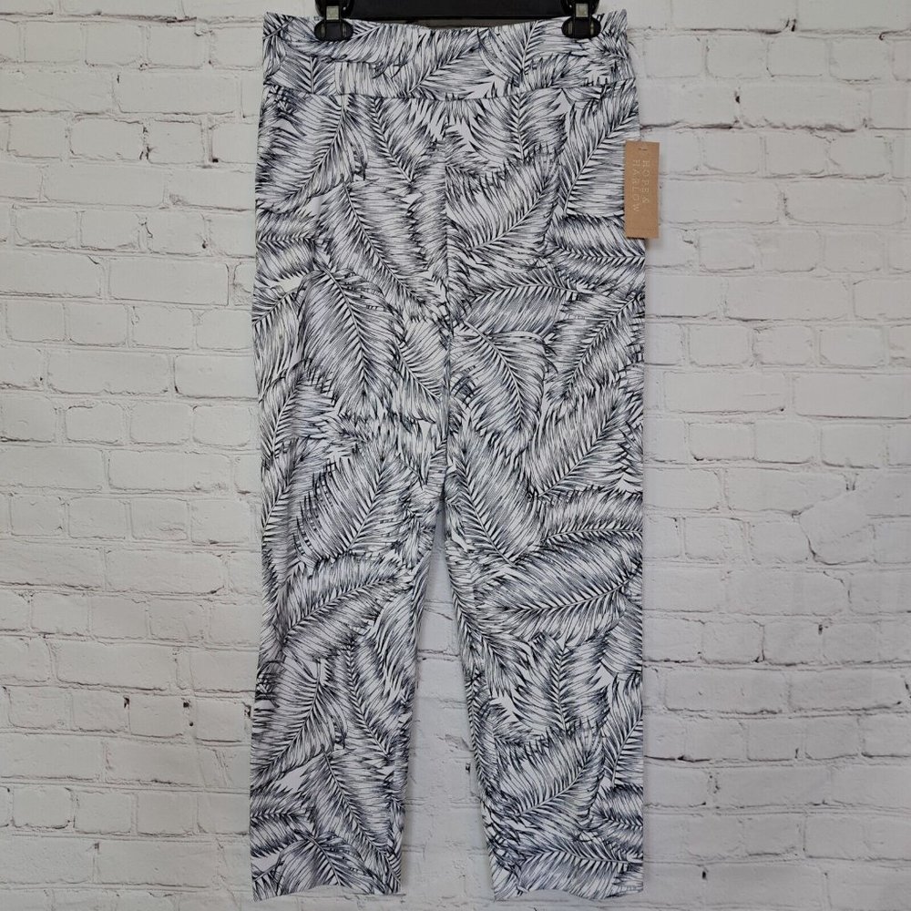 Hope & Harlow Stretch Tropical Ankle Pants Size 10